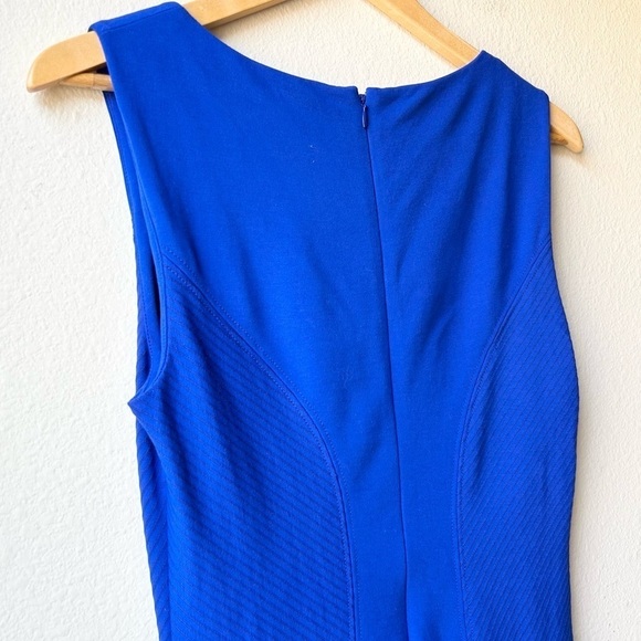 Diane Von Furstenberg Carla Sleeveless Flared-Hem Blue Drop Waist Sheath Dress 8 - Picture 9 of 16